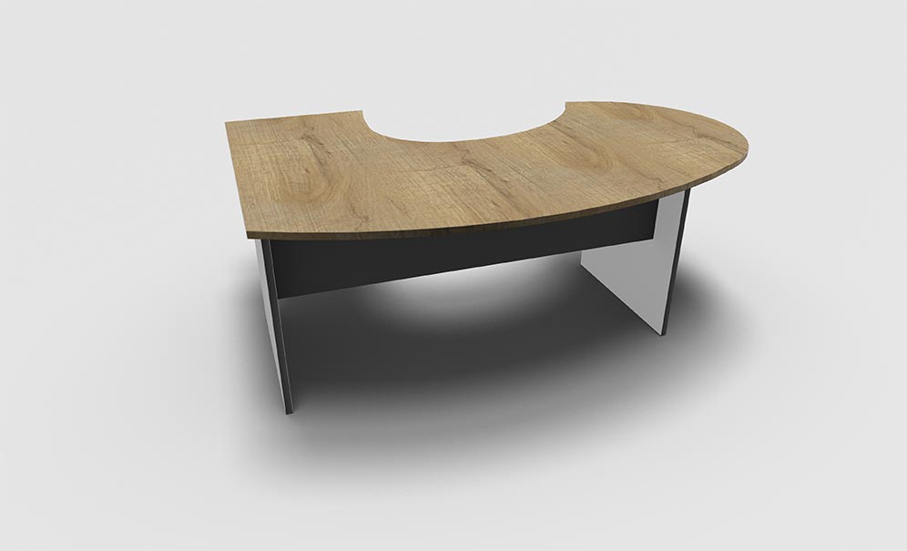 BUREAU D’ANGLE ARRONDI RETOUR A DROITE SAMOS TONO ARC – Image 6