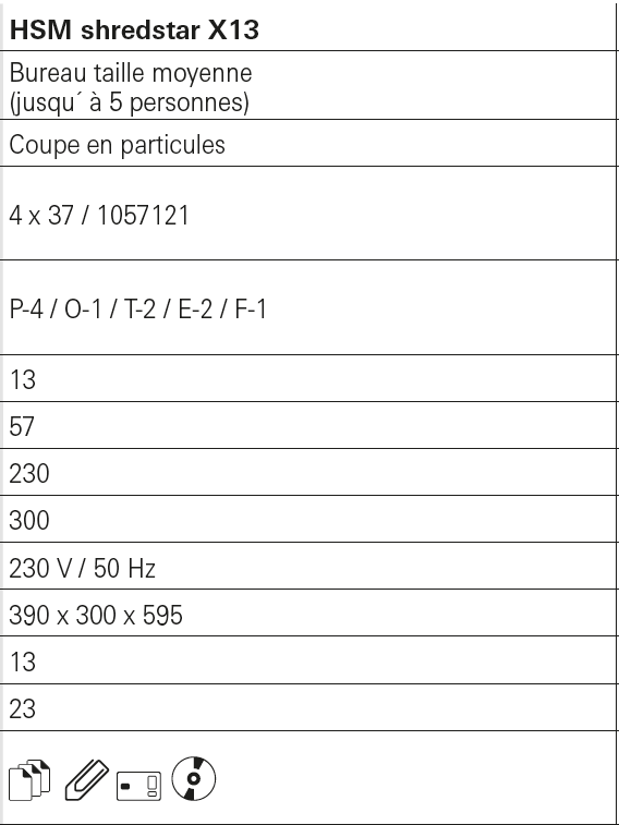 DESTRUCTEUR DE DOCUMENTS HSM SHREDSTAR X13 – Image 3